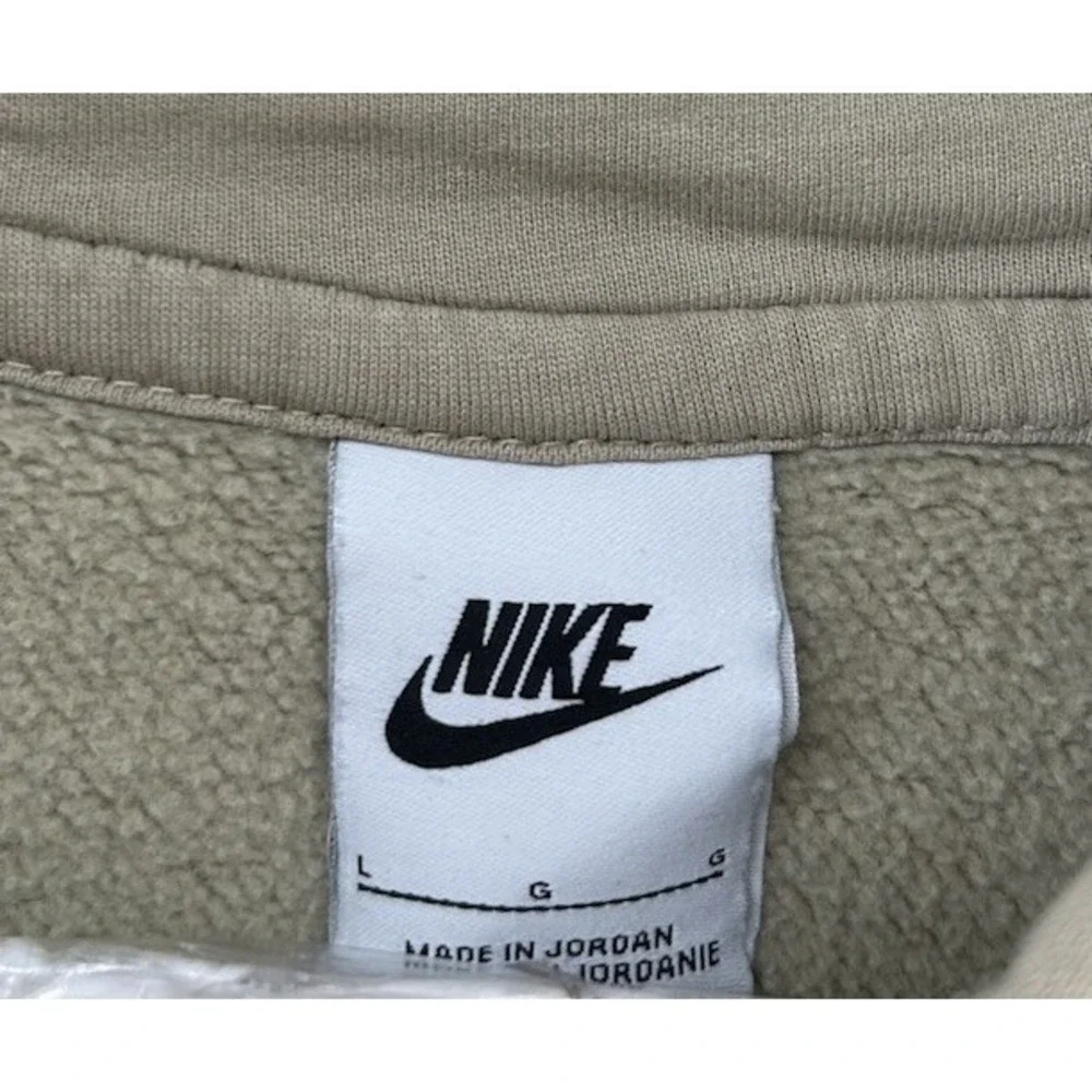 Nike Long Sleeve Pullover Cotton Blend Hoodie‎ Tan Men's Size Large